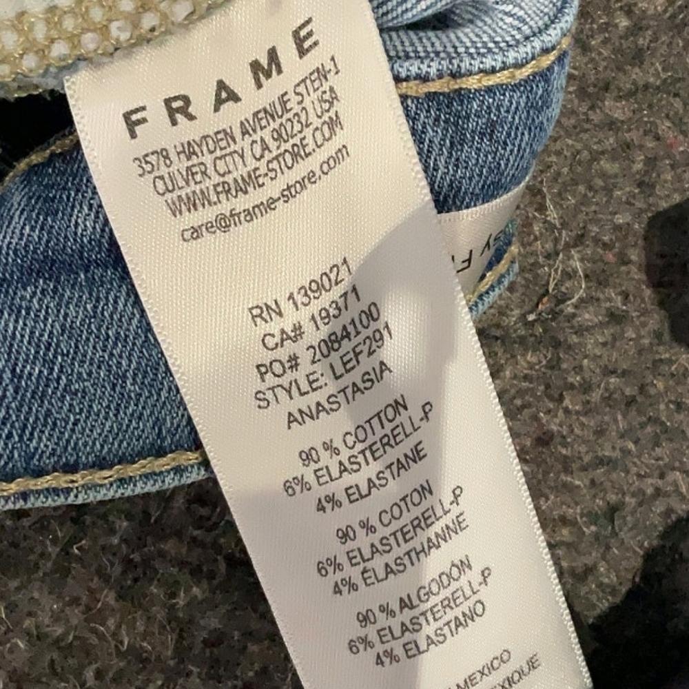 FRAME Le Easy Flare Light Wash High Rise Stretch Jeans Size 33 - Picture 6 of 11